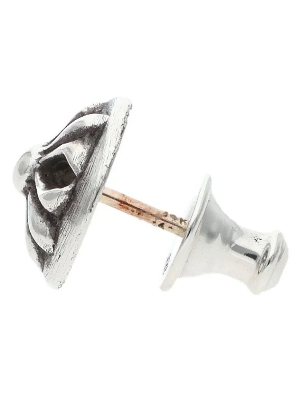 Chrome Hearts Stud Crsbll Cross Ball Silver Earrings